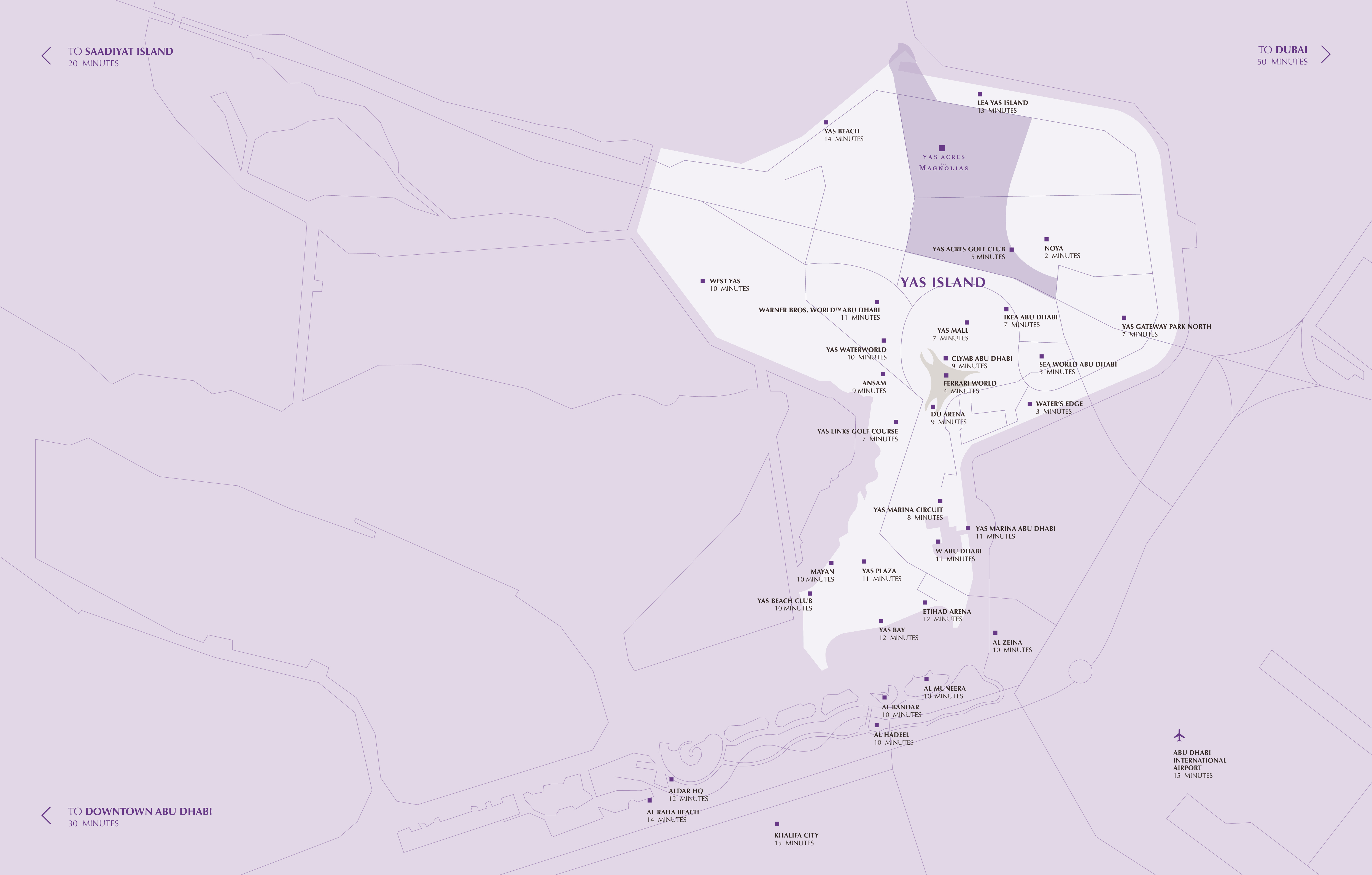 Yas Acres Location Map