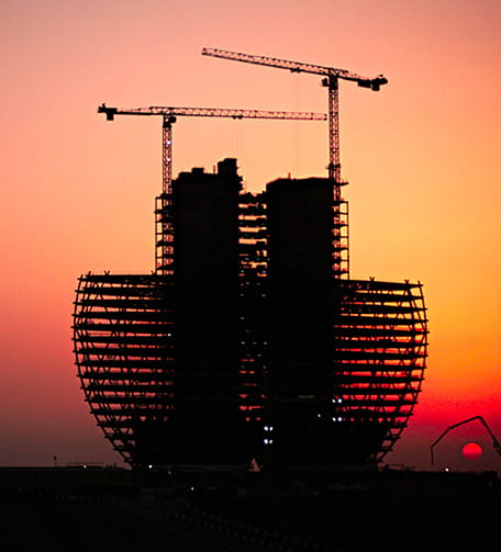Aldar HQ being constructed