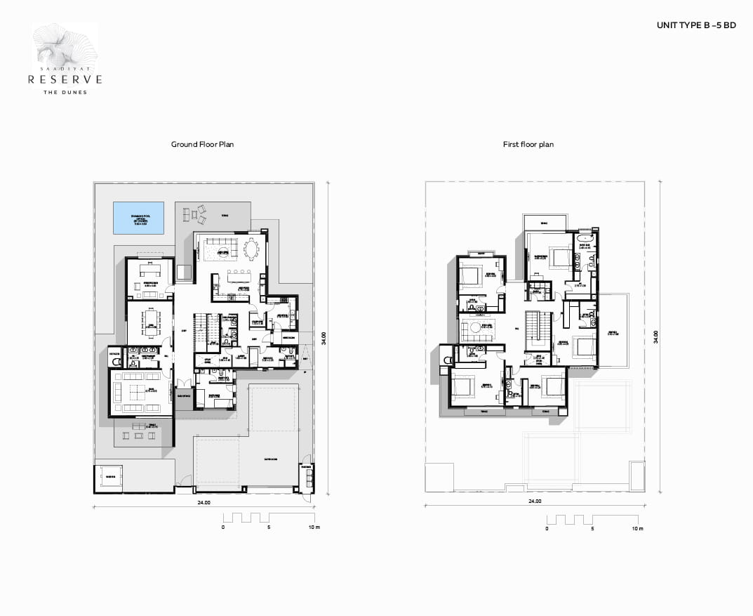 Floor plans - 1073 x 877-UNIT TYPE B 5 BD