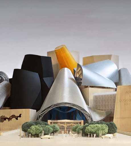 Art installation at The Guggenheim Abu Dhabi museum