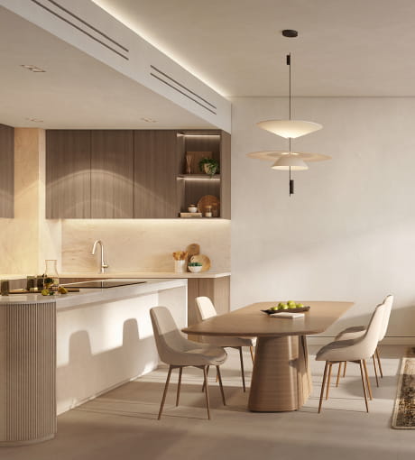 Modern Kitchen with Wooden Design