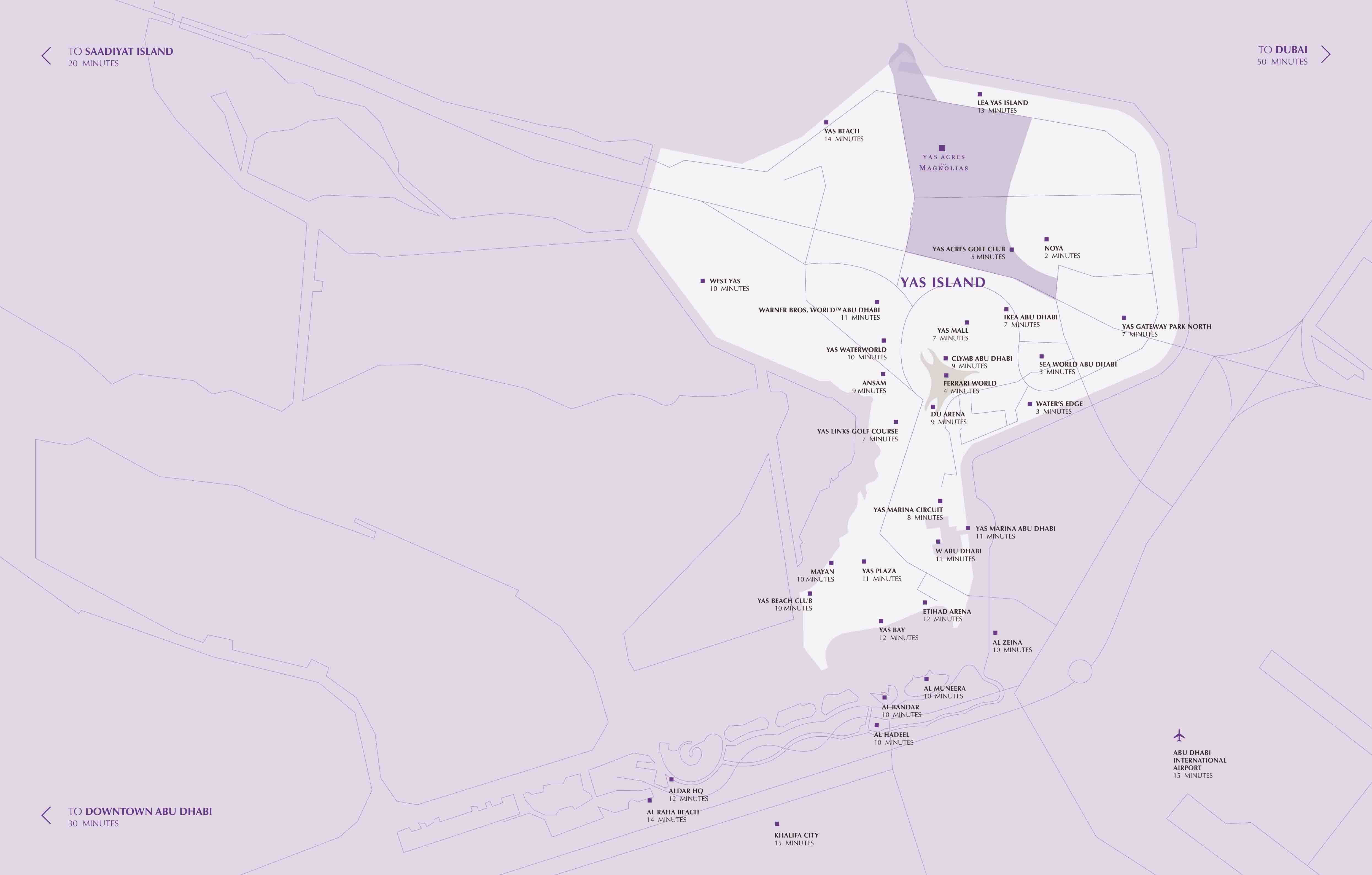 yas acres location map